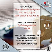 Brahms: Sonata For Violin And Piano No 1, Etc;  Vieuxtemps