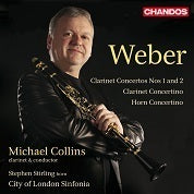 Weber: Clarinet Concertos 1 & 2, Concertinos / Collins, Stirling, City Of London Sinfonia