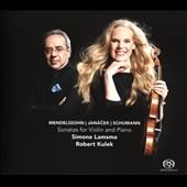 Mendelssohn, Janacek & Schumann: Sonatas for Violin & Piano / Lamsma, Kulek