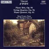 D'Indy: Piano Trio, String Quartet / Prunyi, New Budapest Quartet