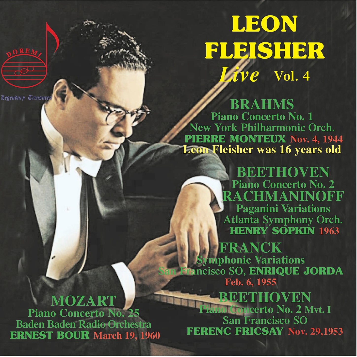 Leon Fleisher Live, Vol. 4: Beethoven, Brahms, Franck, Mozart, Rachmaninoff