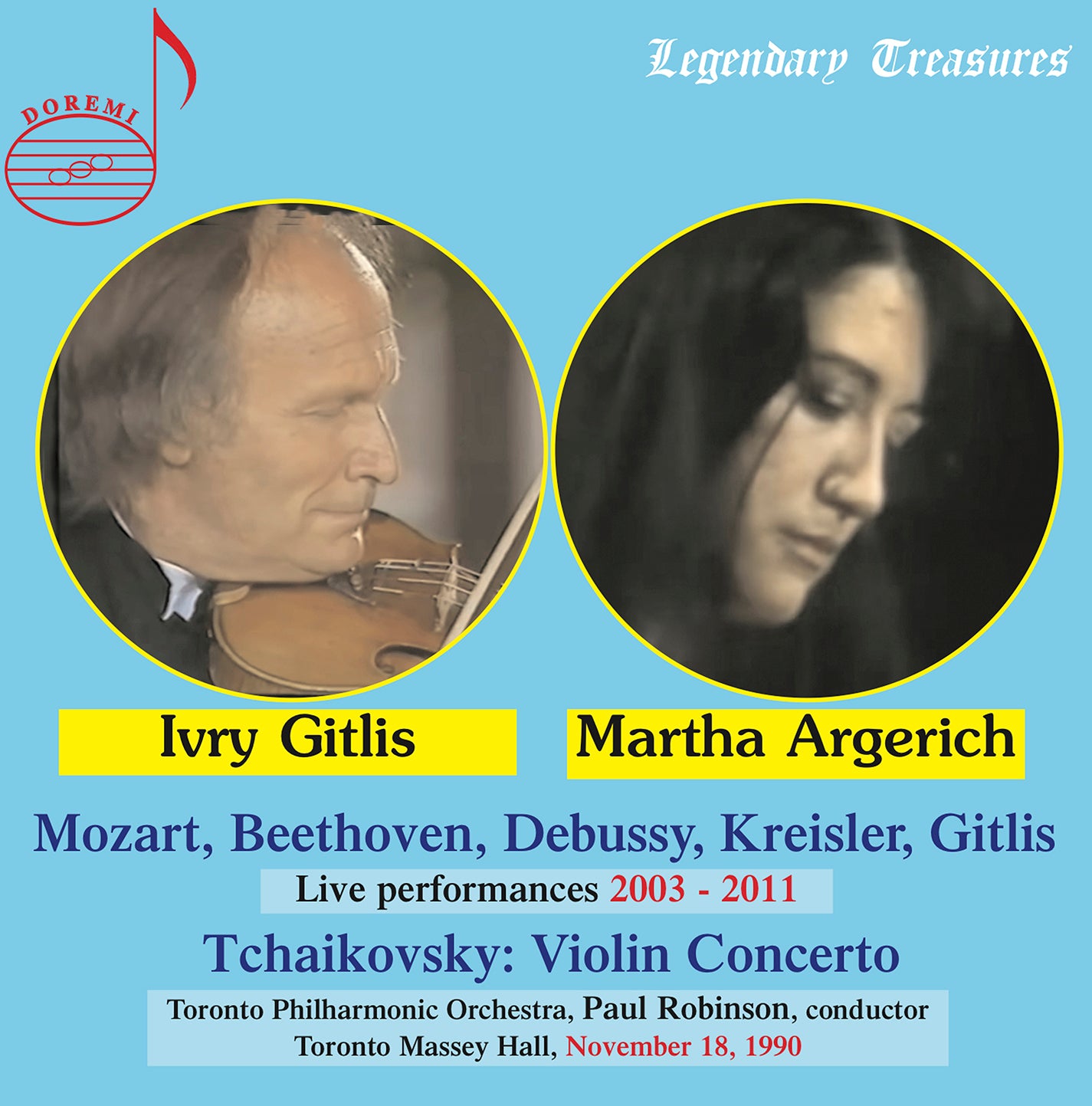 Beethoven, Debussy, Mozart, Tchaikovsky et al: Martha Argerich & Ivry Gitlis Live