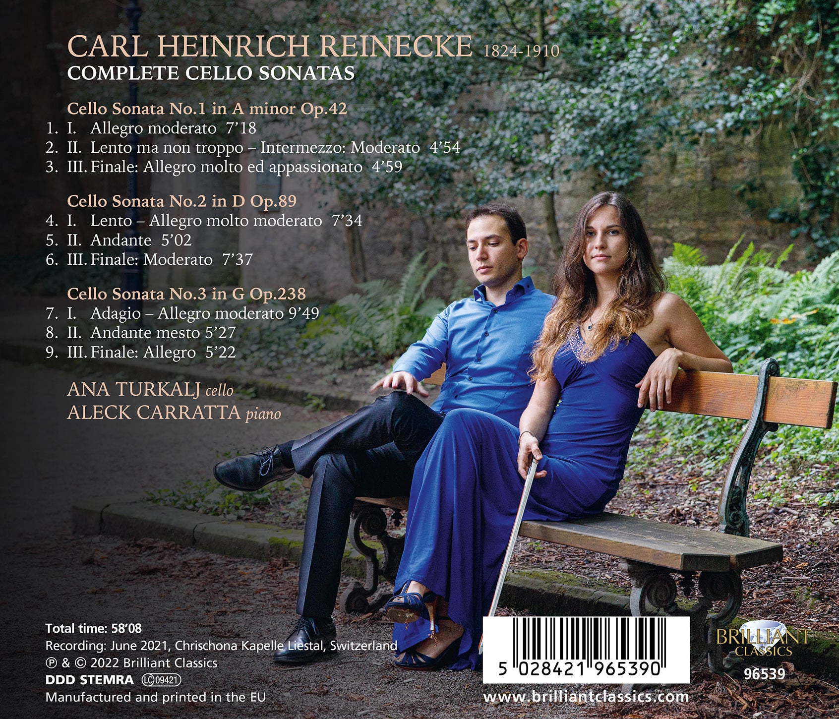 Reinecke: Complete Cello Sonatas_back