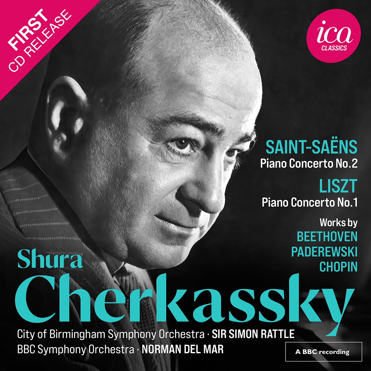 Cherkassky plays Saint-Saëns, Liszt, Beethoven & More / Rattle, CBSO