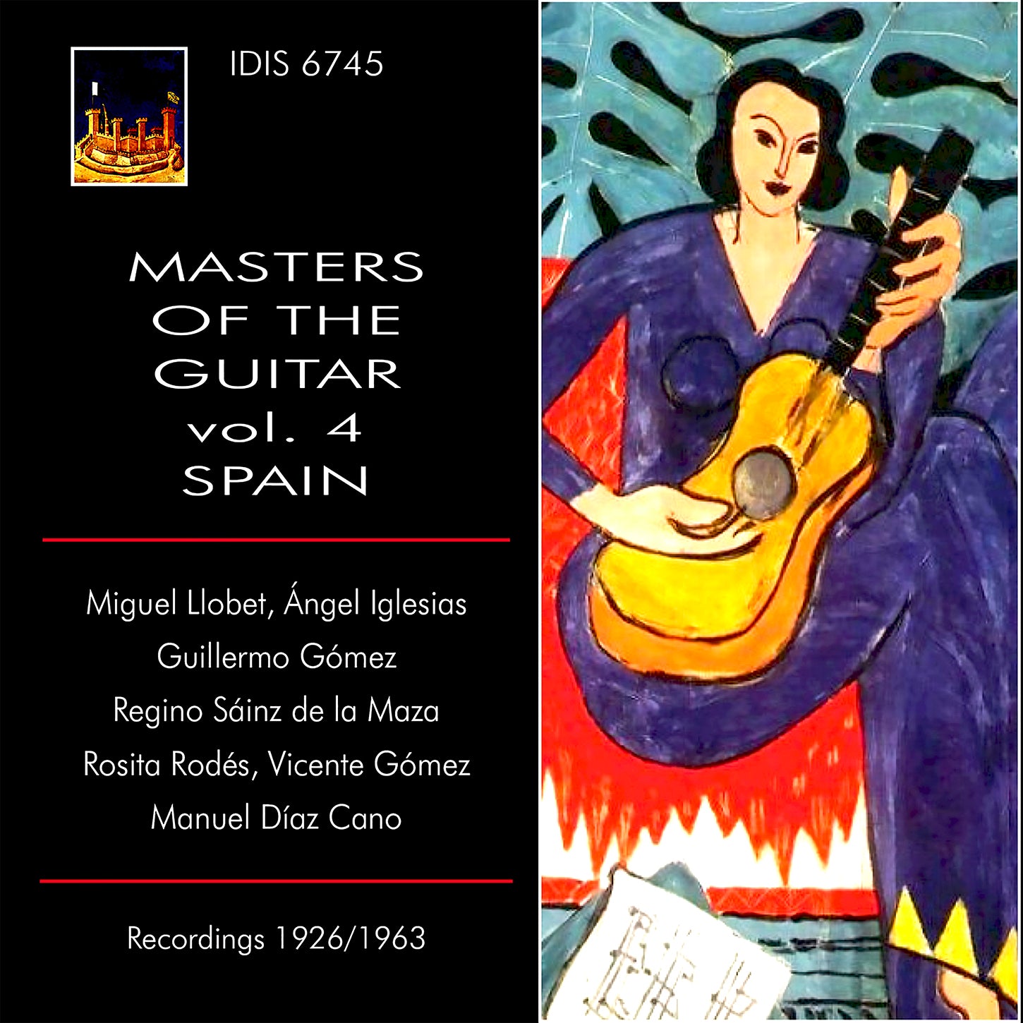 Albéniz, Granados et al.: Master of Guitar vol. 4, Spain 1926-63 / Rodes, Anido, Diaz Cano, Gómez, Llobet, Sainz de la Maza, Iglesias, Angel
