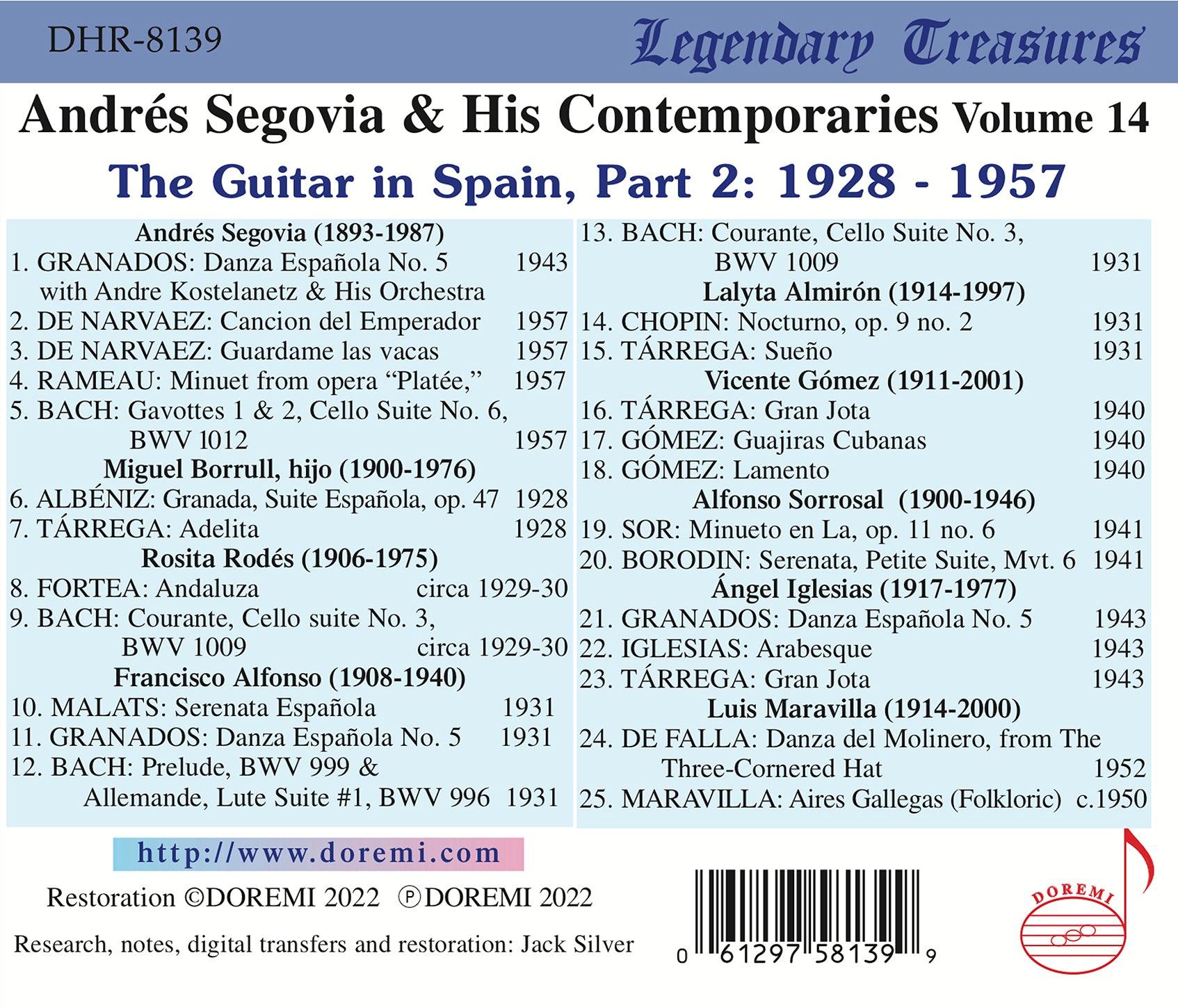 Albéniz, Bach, Chopin et al.: Segovia and His Contemporaries, Vol. 14 / Segovia et al. - ArkivMusic