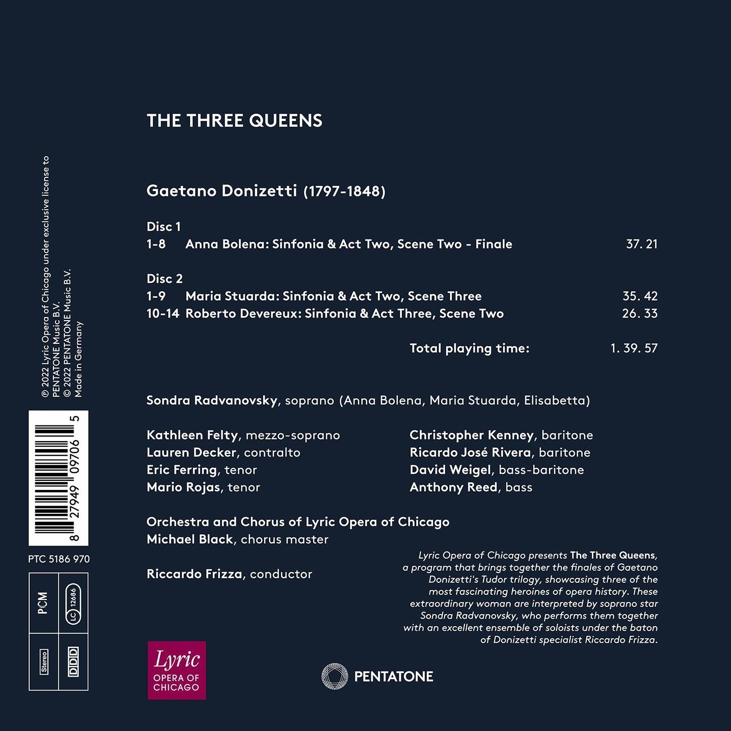 Donizetti: The Three Queens / Lyric Opera of Chicago - ArkivMusic