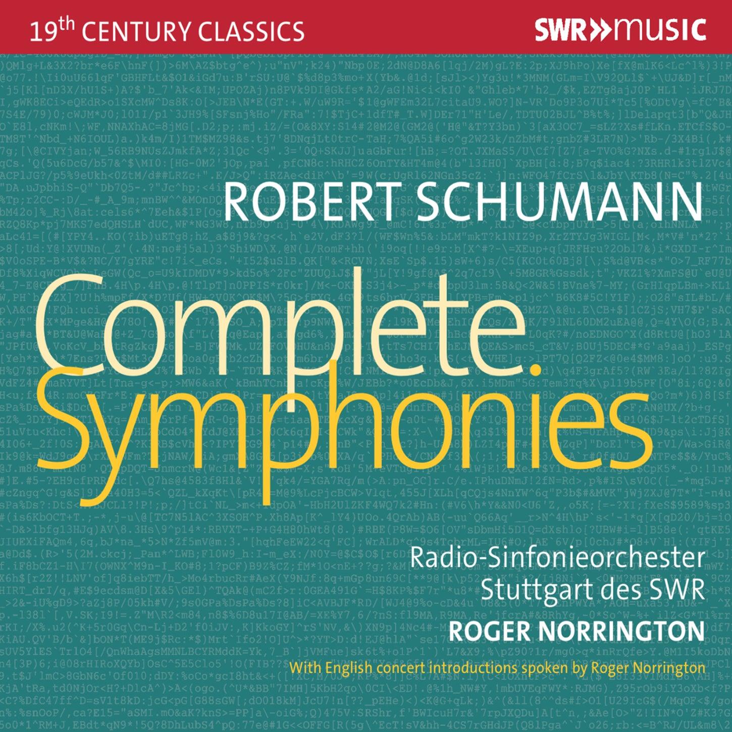 Schumann: Complete Symphonies / Norrington, Radio-Sinfonieorchester Stuttgart des SWR - ArkivMusic