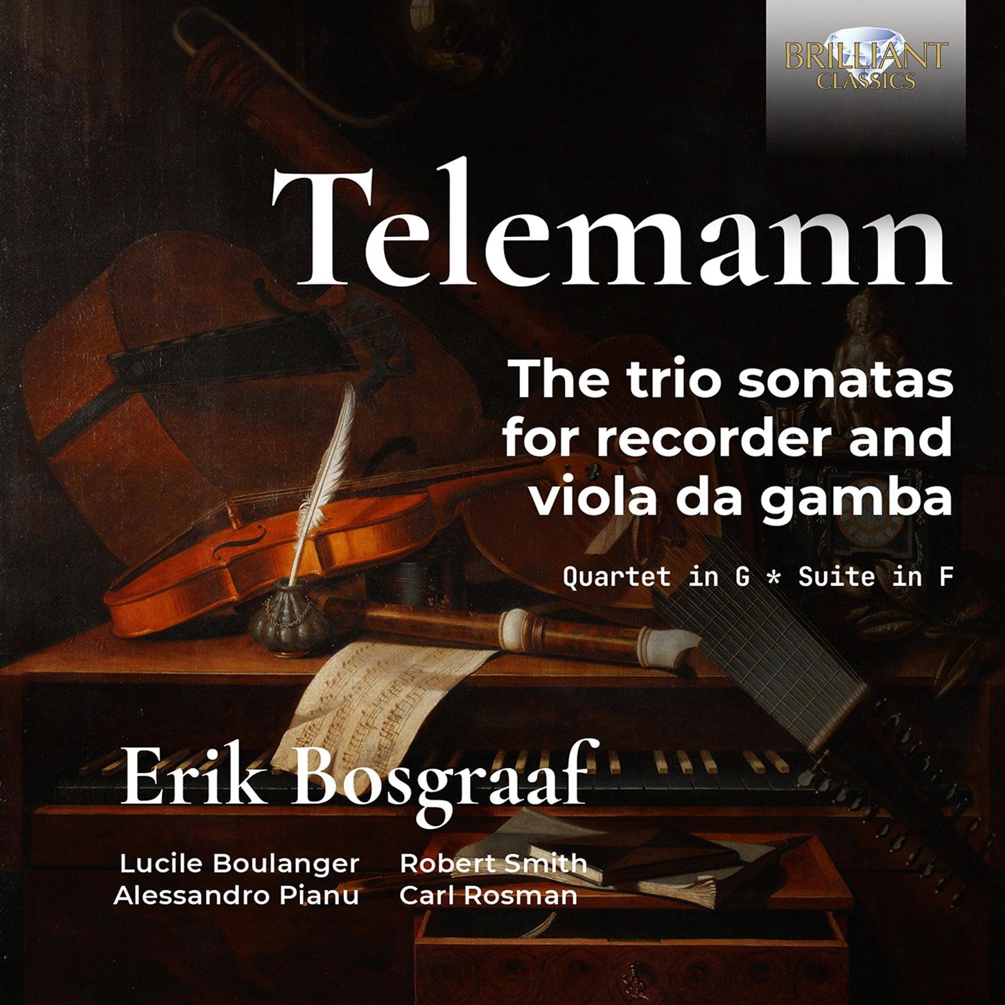 Telemann: Trio Sonatas for Recorder & Viola da Gamba / Bosgraaf, Boulanger, Pianu, Rosman, Smith - ArkivMusic